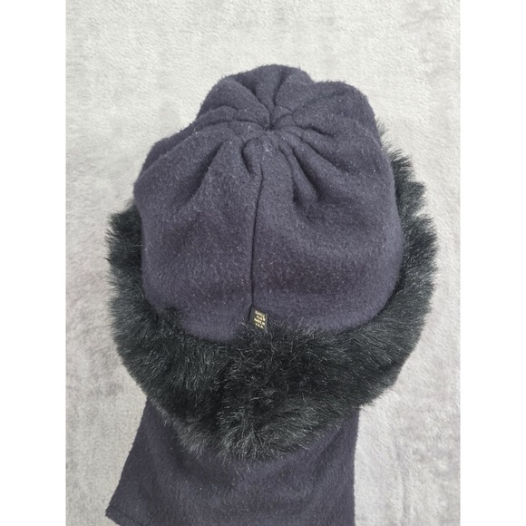 Turtle Fur Women Classic Warm Black Fur Fleece Hat Ear Muffs & Neck Warmer Scarf - Picture 7 of 16
